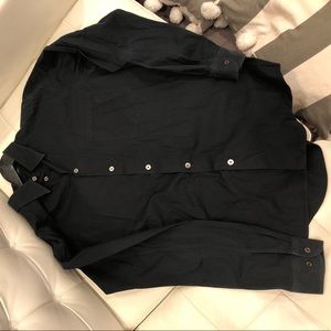 HELMUT LANG black button up dress shirt.